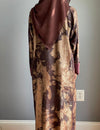 Burgundy Marble Abaya